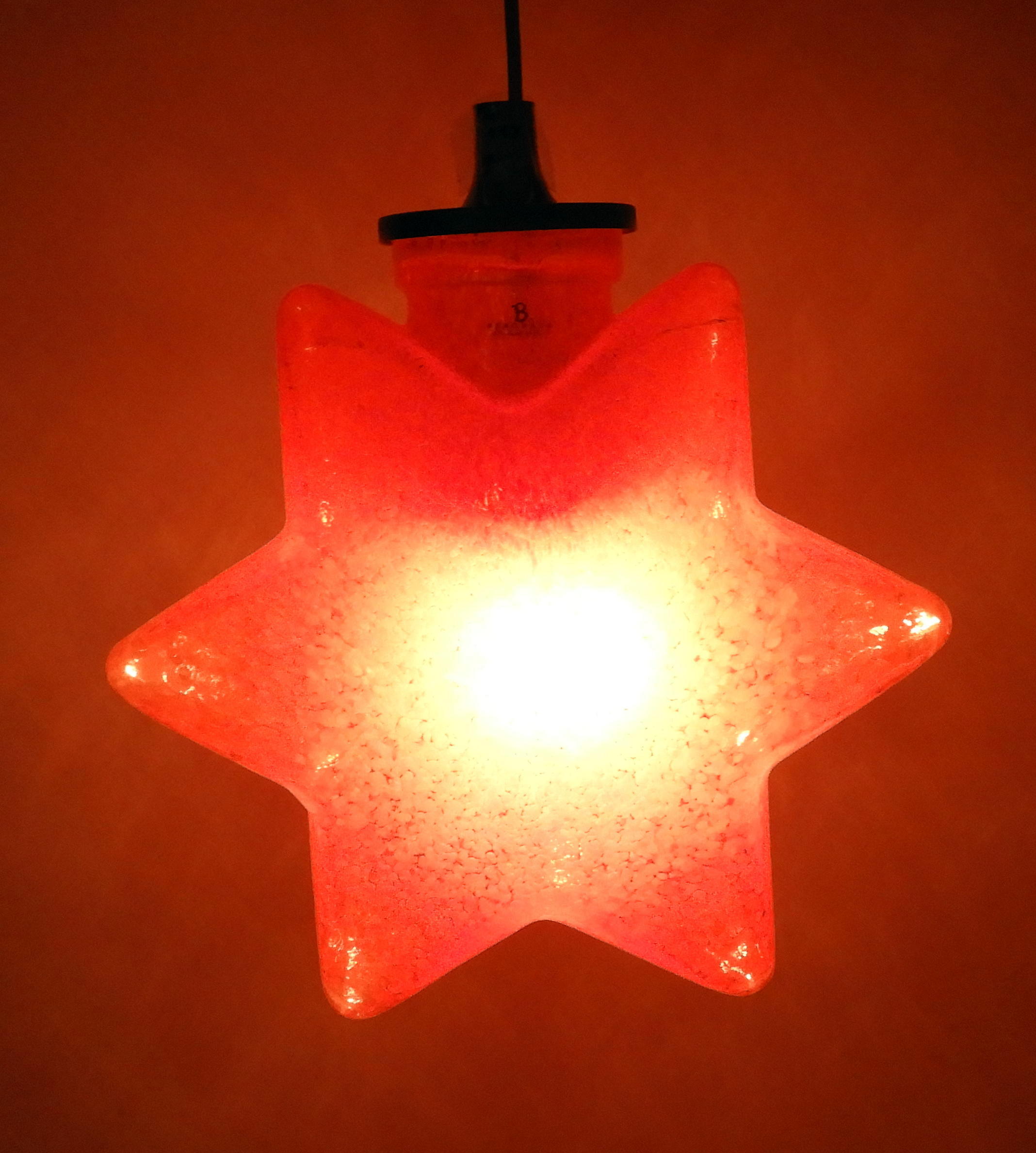 Glas stjärnan Stella  Doppad Röd 117 - 3