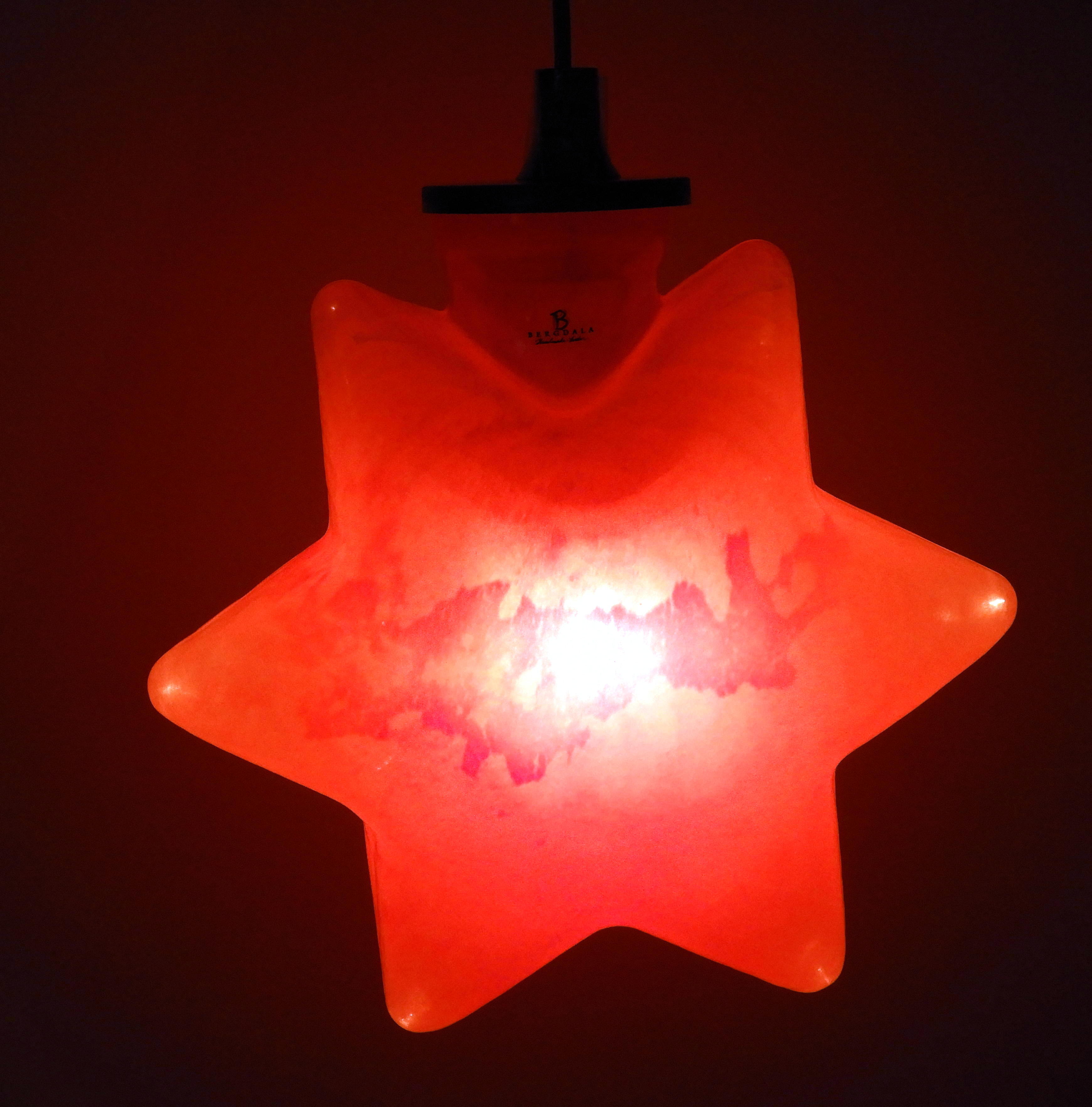 Glas stjärnan Stella  Doppad Röd 118 - 4