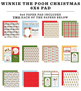 ECHO PARK PAPER-Winnie The Pooh Christmas 6x6 Inch Paper Pad 