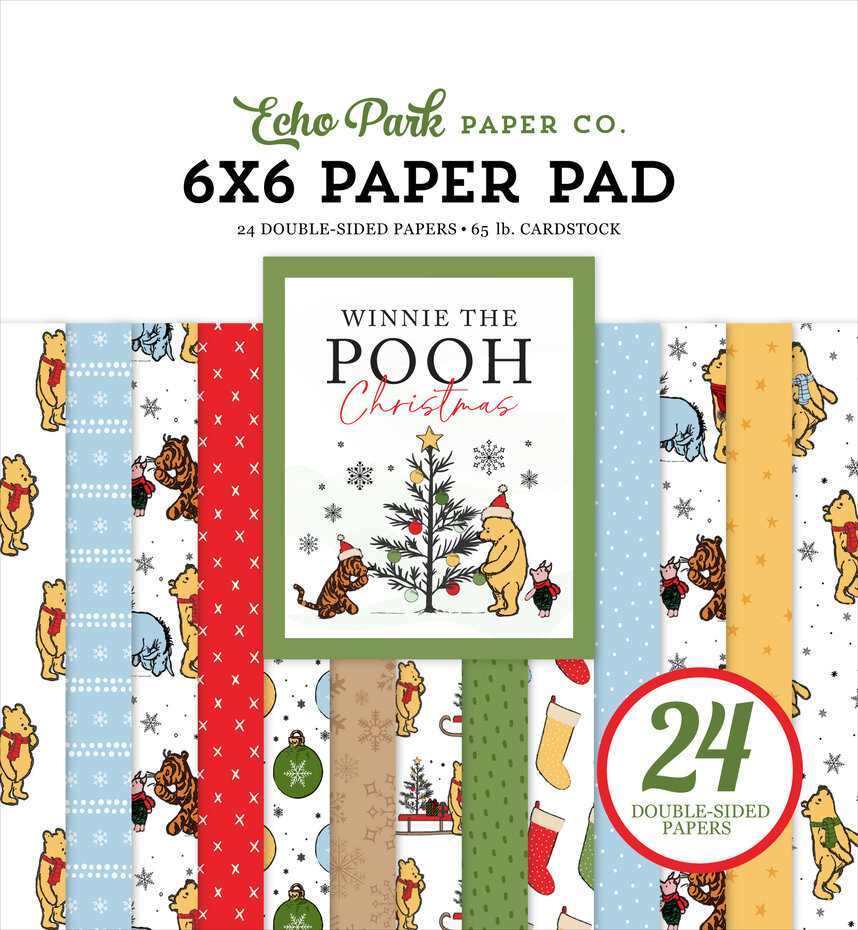 ECHO PARK PAPER-Winnie The Pooh Christmas 6x6 Inch Paper Pad 