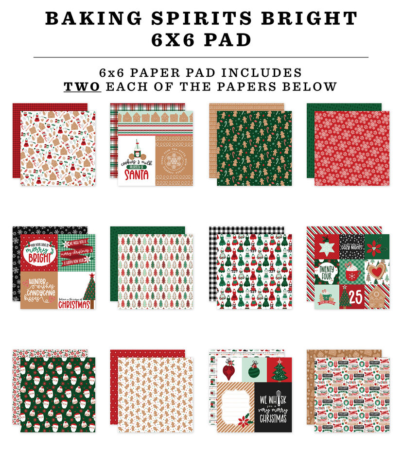 ECHO PARK PAPER-Baking Spirits Bright 6x6 Inch Paper Pad - 2