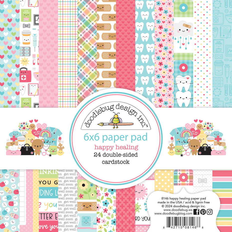 Doodlebug Design -Happy Healing 6x6 Inch Paper Pad - 2