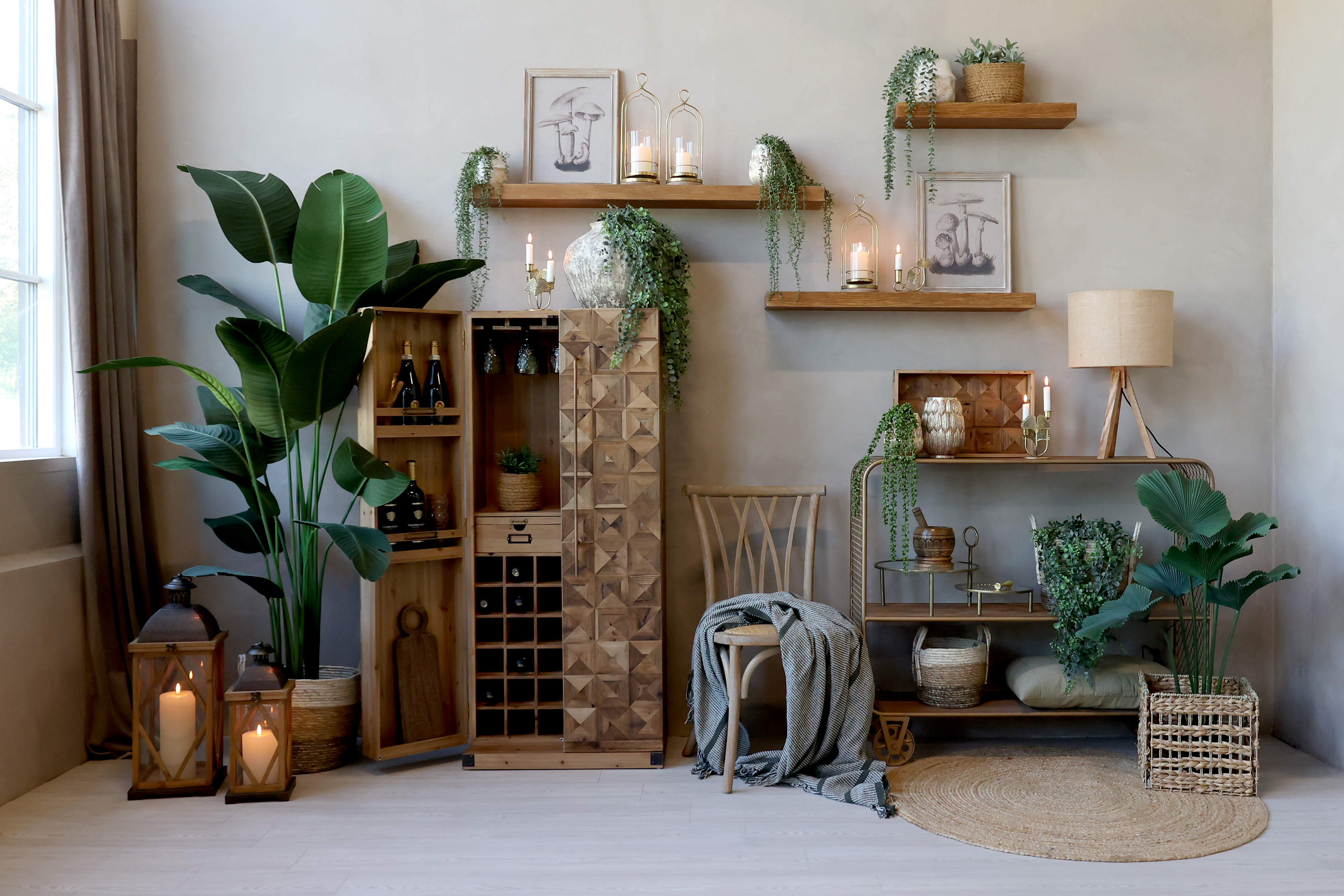 Unique shelf - Wooden shelf - 90 cm - 6