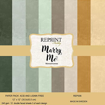  Reprint Marry Me Monochromes Collection 12"x12"