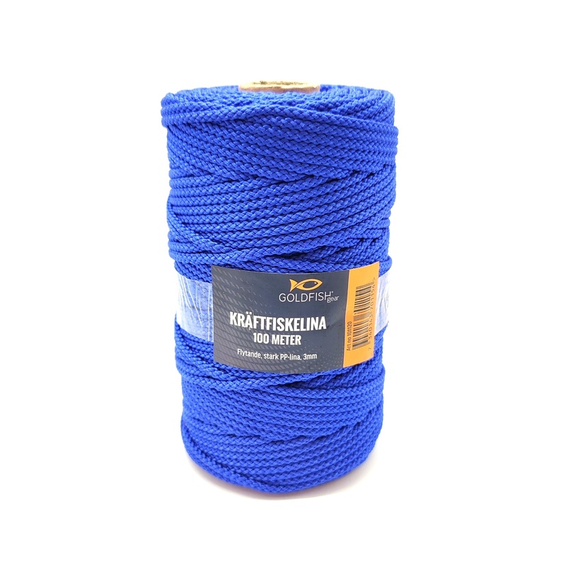 Super strong nylon (PP) line/rope 3mm on 100m spool. Suitable for crayfishing and other lures (floating).