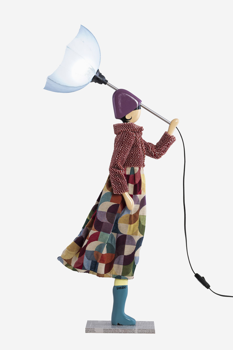 Lampa - Flicka med paraply -  Billy