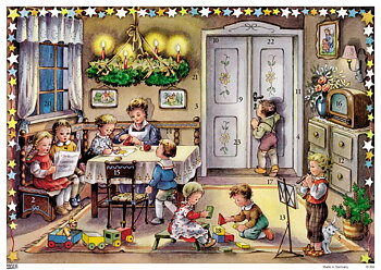 German Advent Calendar A4 Waiting for Christmas