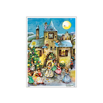 German Advent Calendar A4 Angel Parade