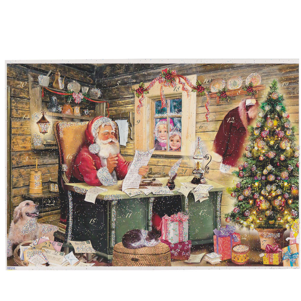Adventskalender A4 - Tomte med önskelista