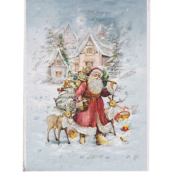 Adventskalender A4 - Tomte med renar