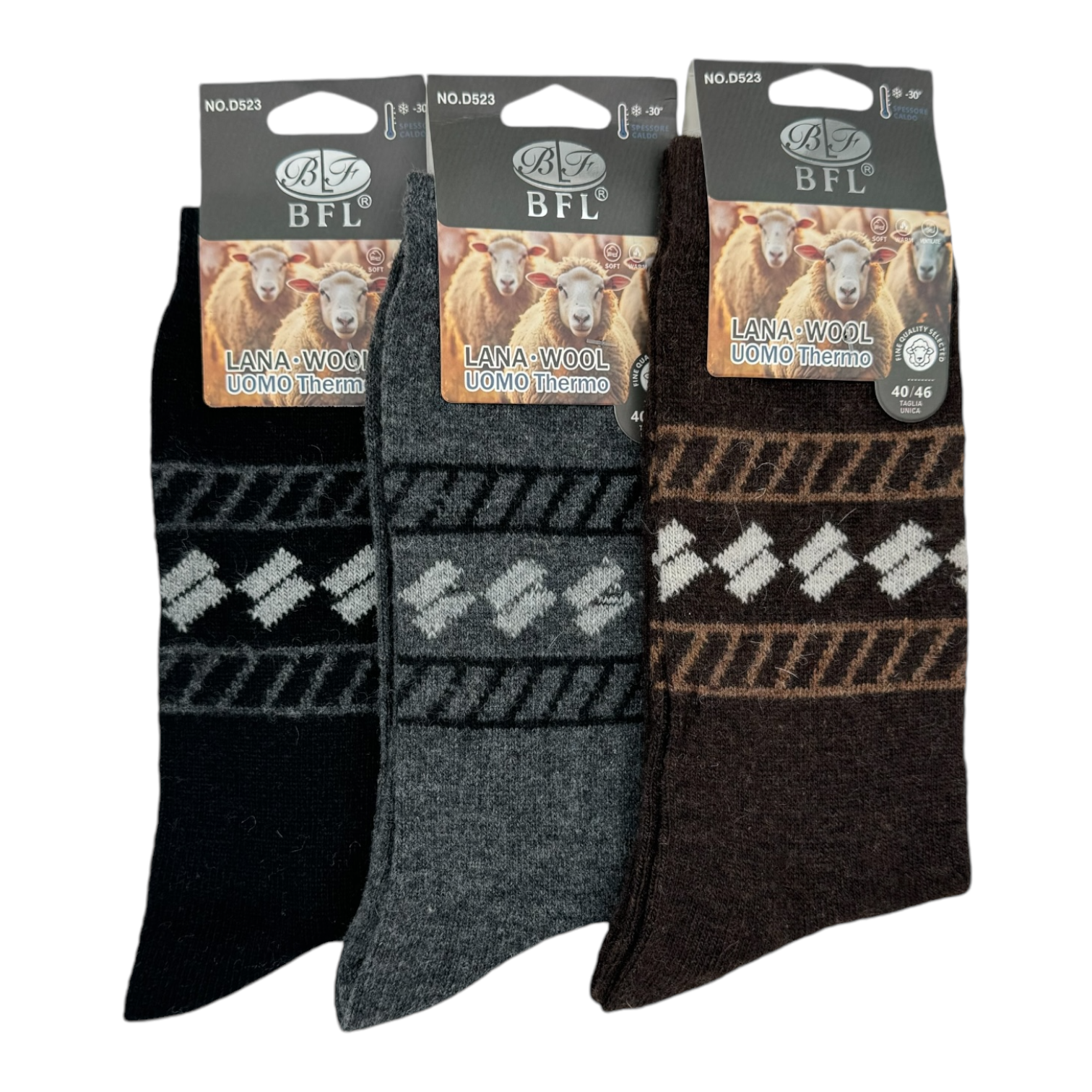 Ullstrumpor 3 pack, HERR 40-46