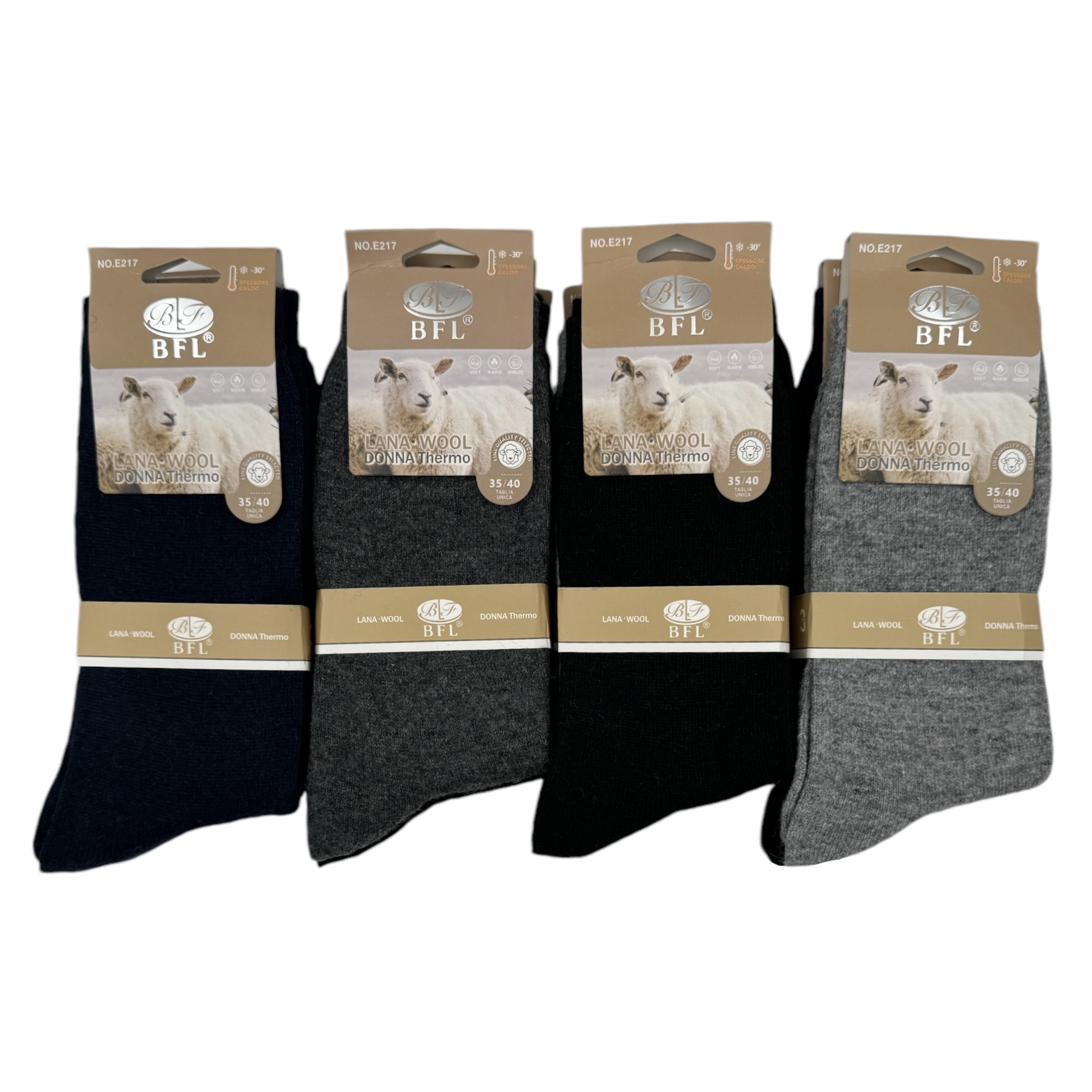 Ullstrumpor DAM, 12-pack, stl 35-40