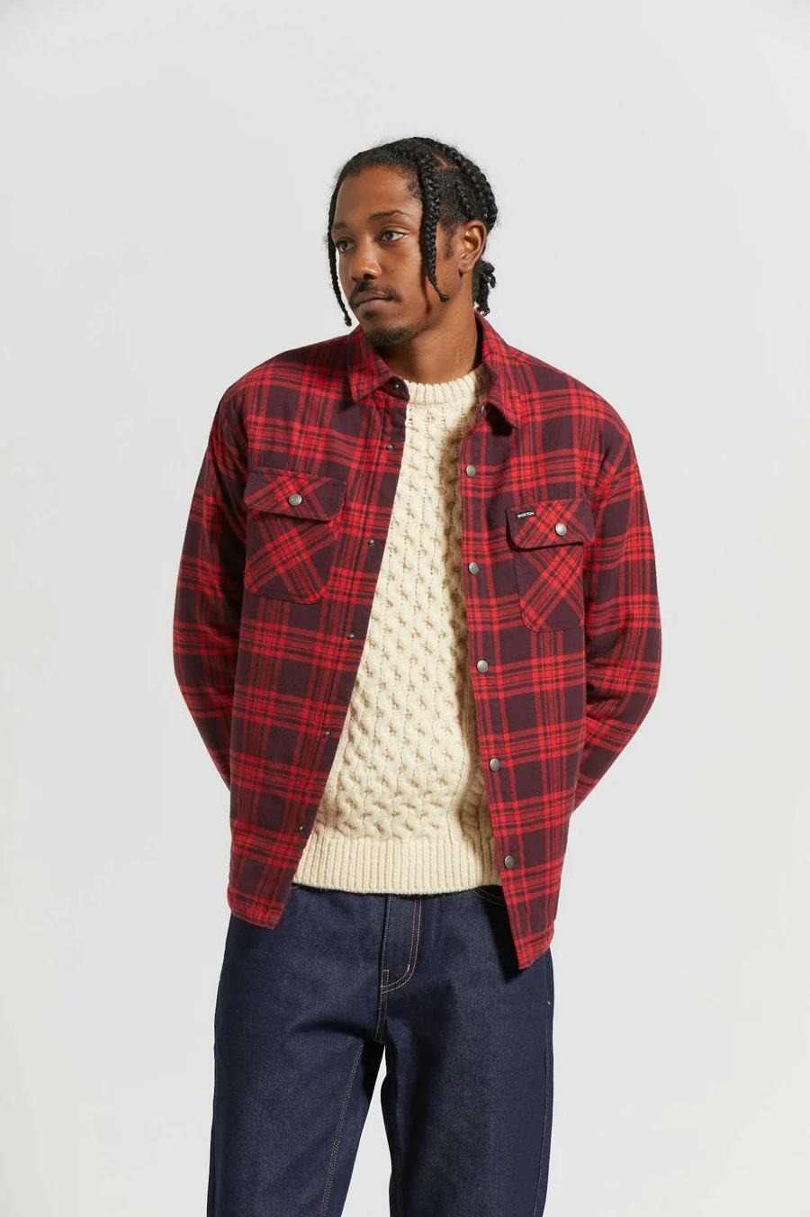 Bowery quilted L/S flannel jacka