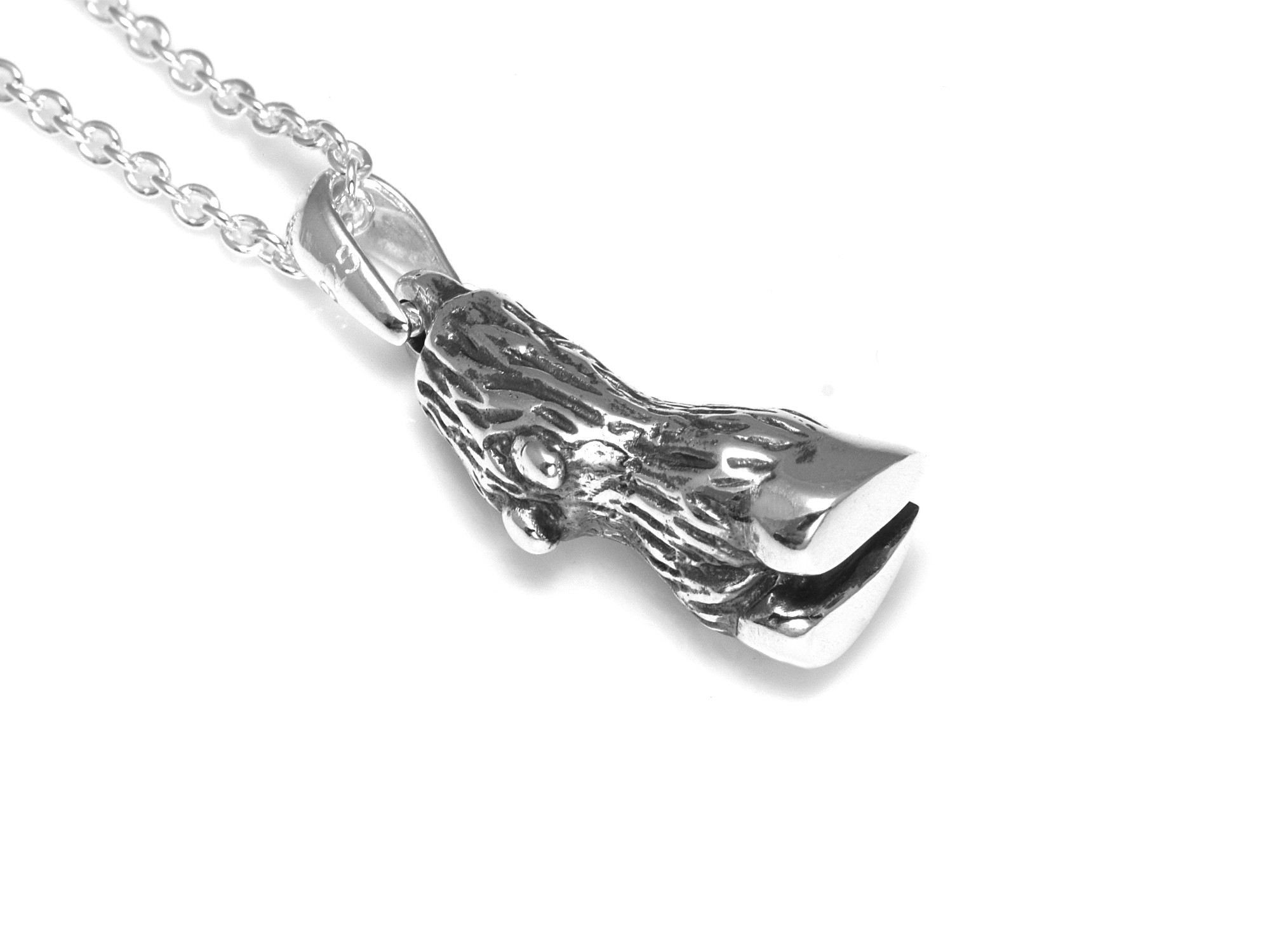 Bockfot Halsband, Getklöv Smycke i Silver - 3