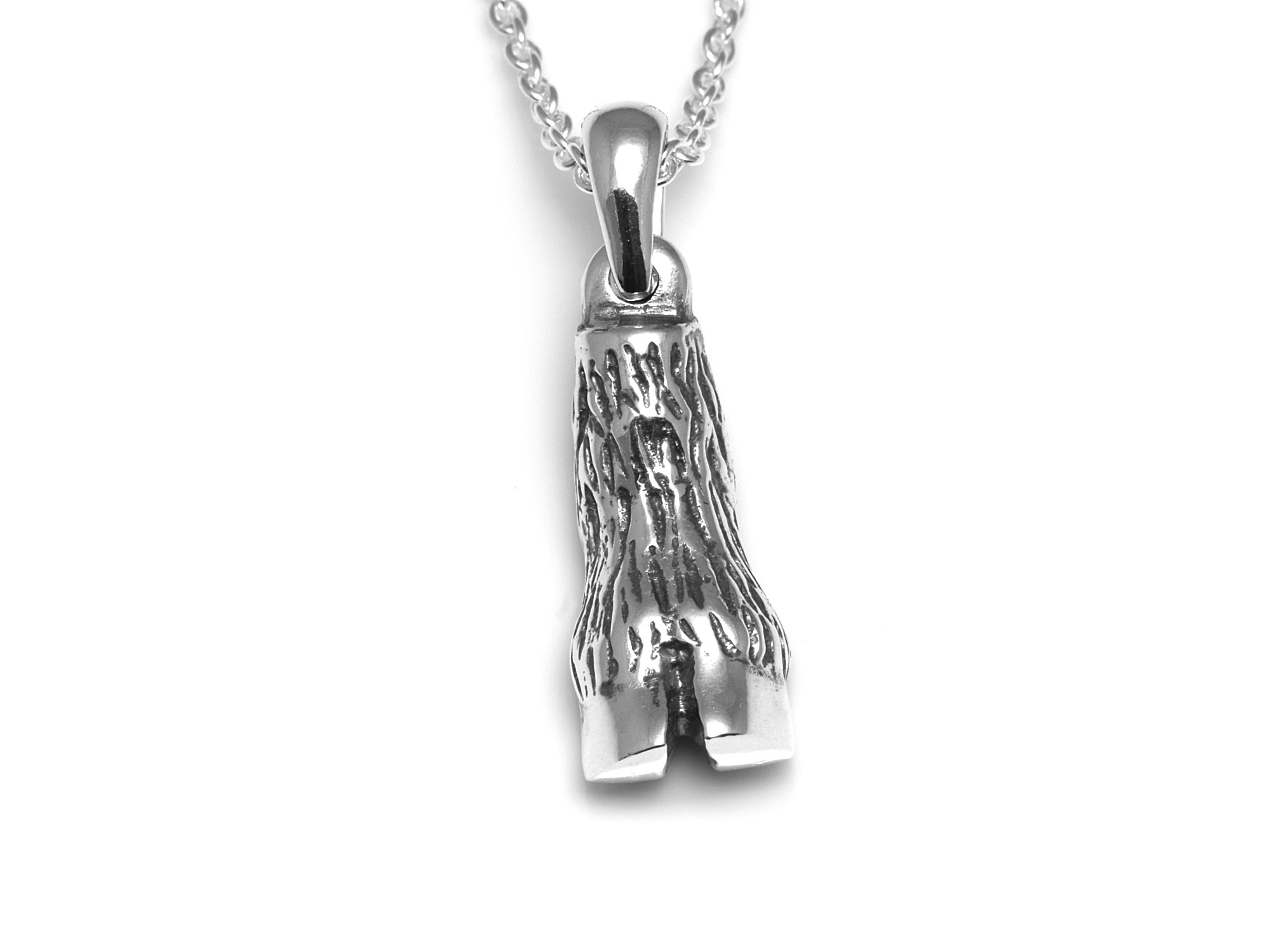 Bockfot Halsband, Getklöv Smycke i Silver