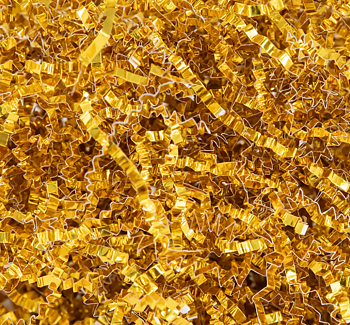 Fyllning för presenter - Guld metallic