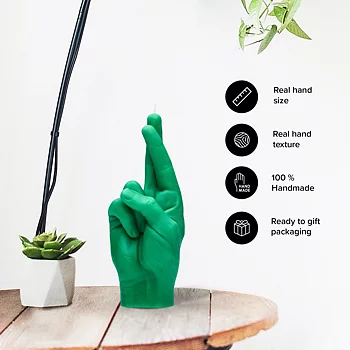 Candlehand Crossed Fingers Green
