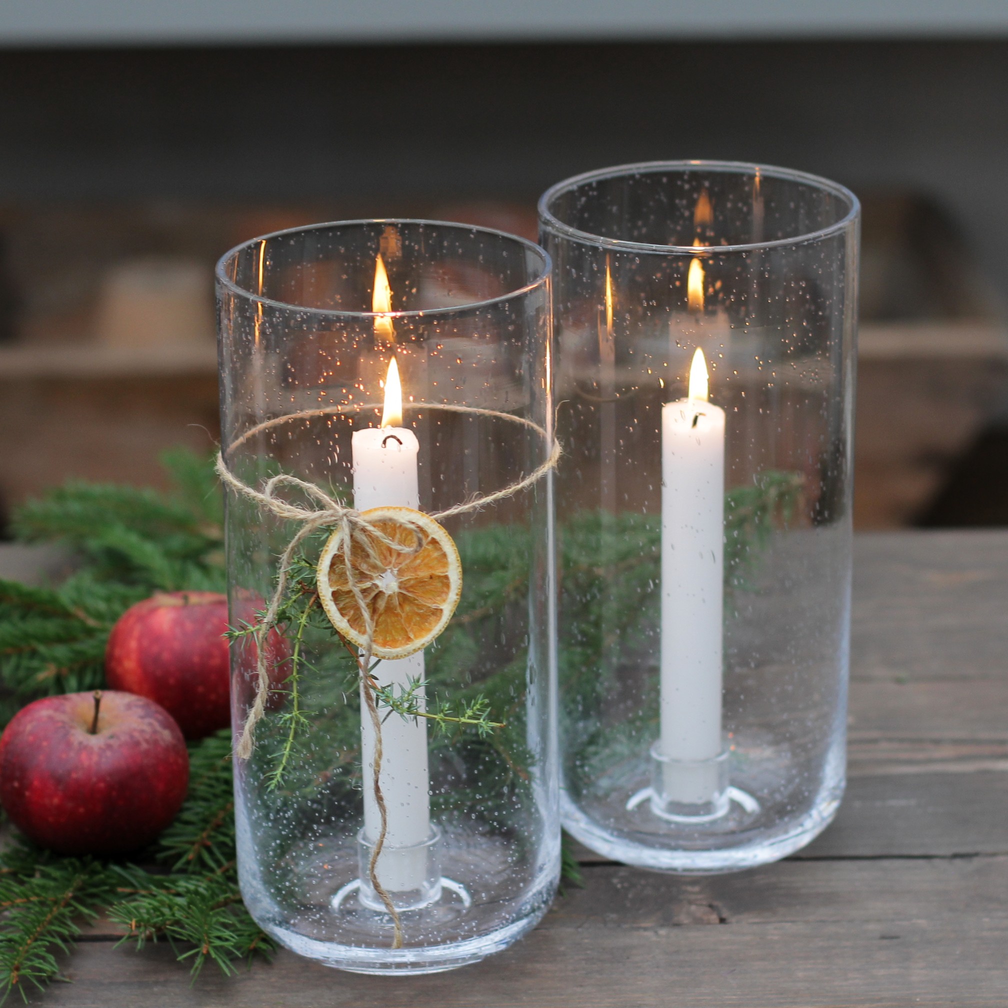 Ljusstake av bubbligt glas - ERNST - 6