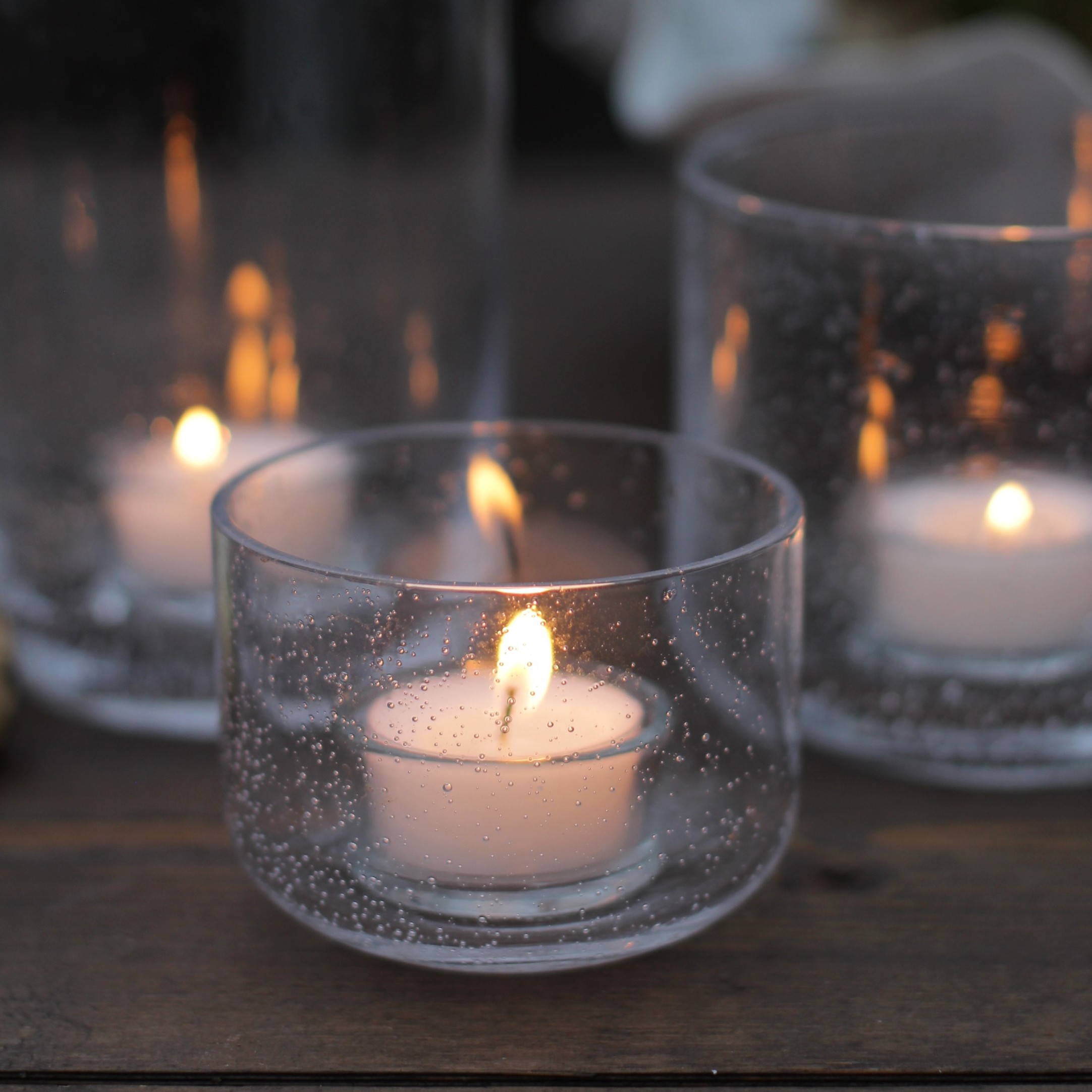 Ljuslykta av bubbligt glas Låg- ERNST - 3