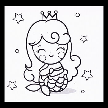 Måla Mini - SJÖJUNGFRUR KAWAII - P80