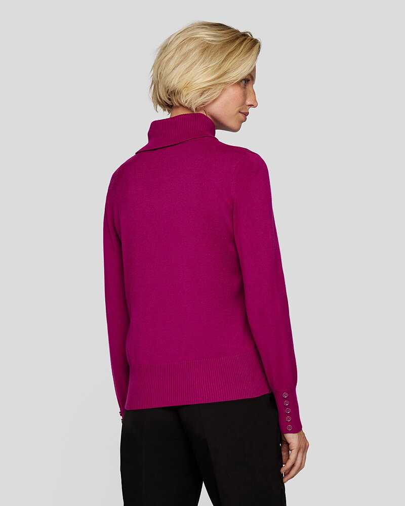 Polo mörk cerise med knappar
