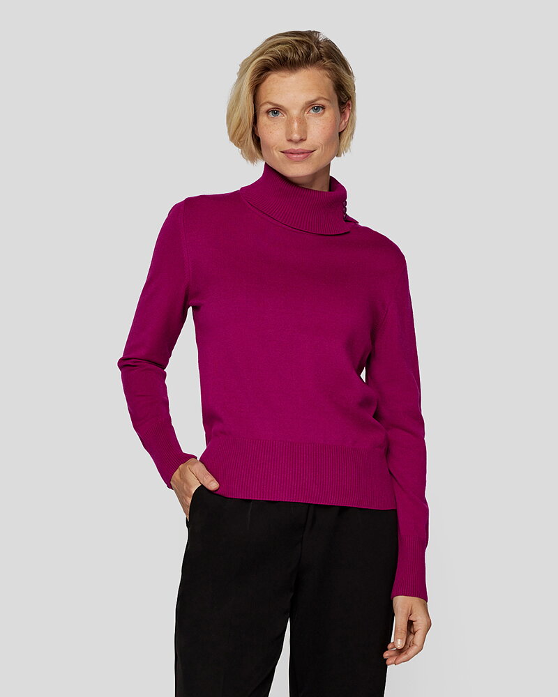 Polo mörk cerise med knappar