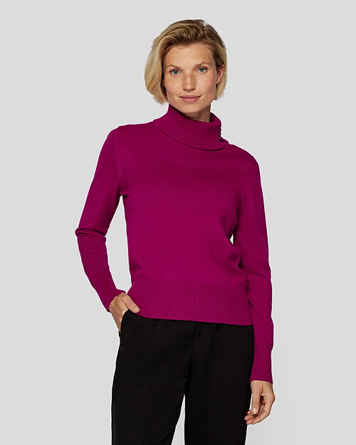 Polo mörk cerise med knappar
