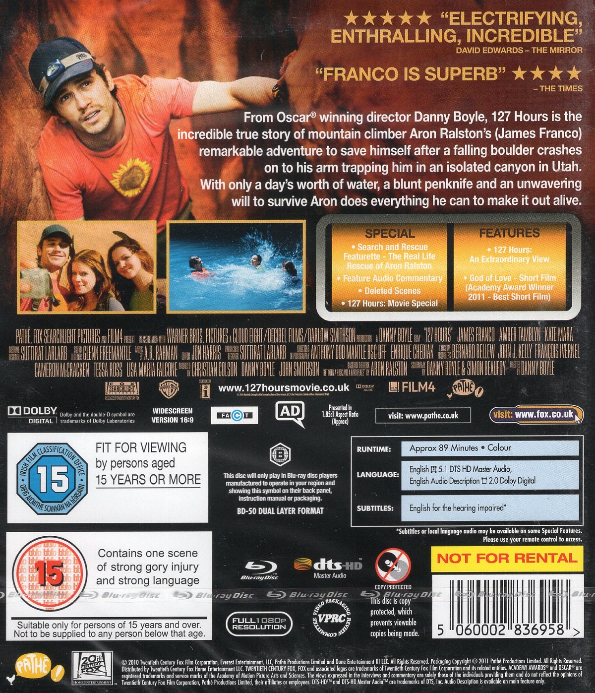 127 Timmar (ej svensk text) (Blu-ray) - 2