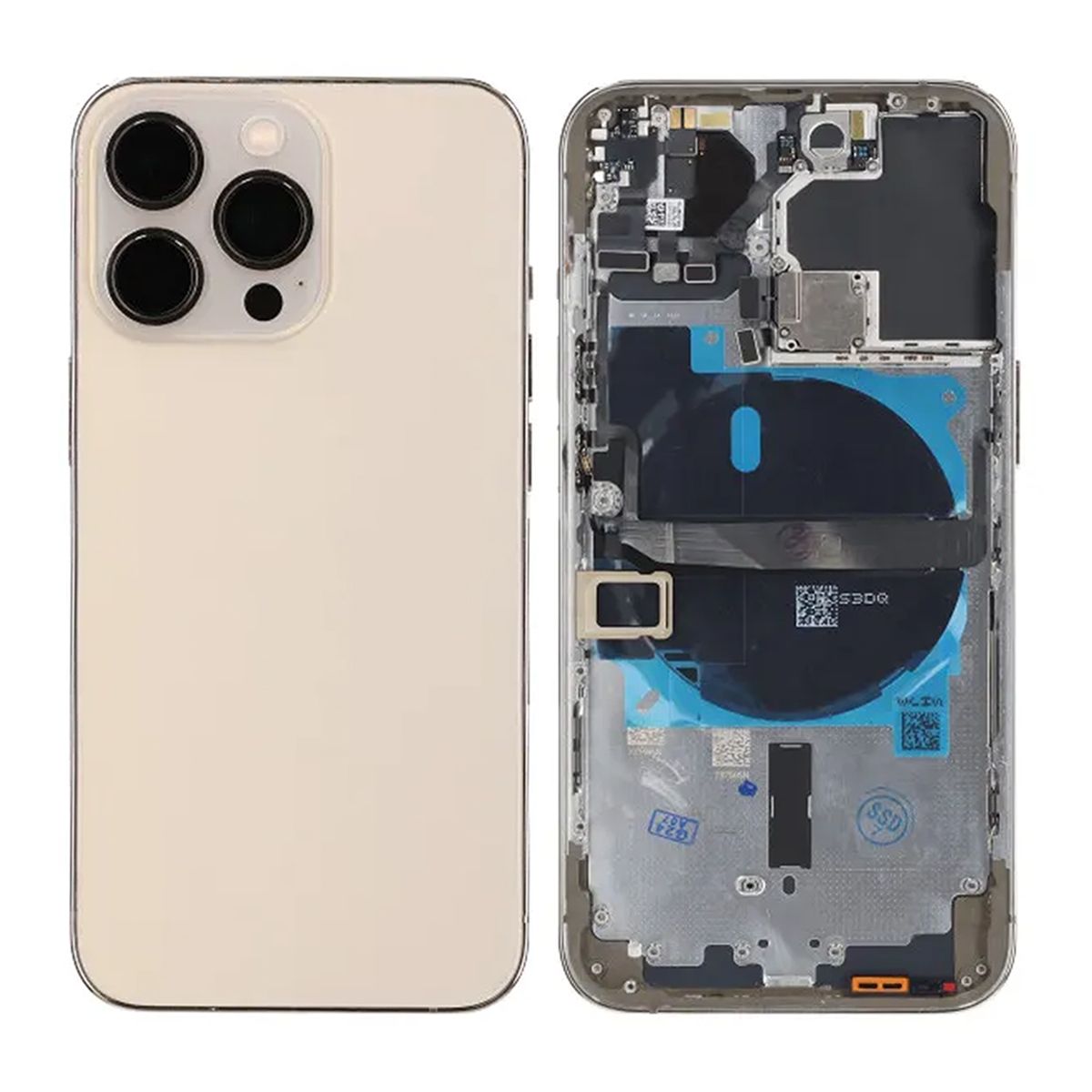 iPhone 13 Pro Baksida med Komplett Ram - Guld