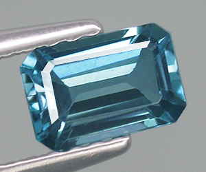 Topacio azul de Londres, piedra preciosa de topacio azul de Londres natural con corte octágono calibrado de 6x4 mm