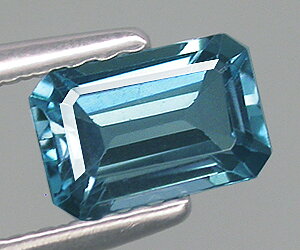 Topacio azul de Londres, piedra preciosa de topacio azul de Londres natural con corte octágono calibrado de 6x4 mm