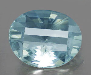 Piedra preciosa de aguamarina natural ovalada de gran lujo de 3,67 ct