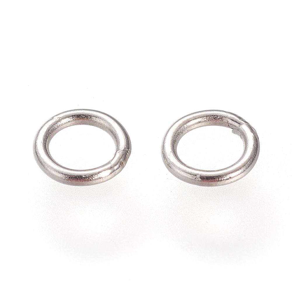 6mm metallring stängd 50st stål
