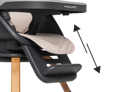 3i1 barnmatstol med 360 graders rotering Choc2 - Powder pink - 5