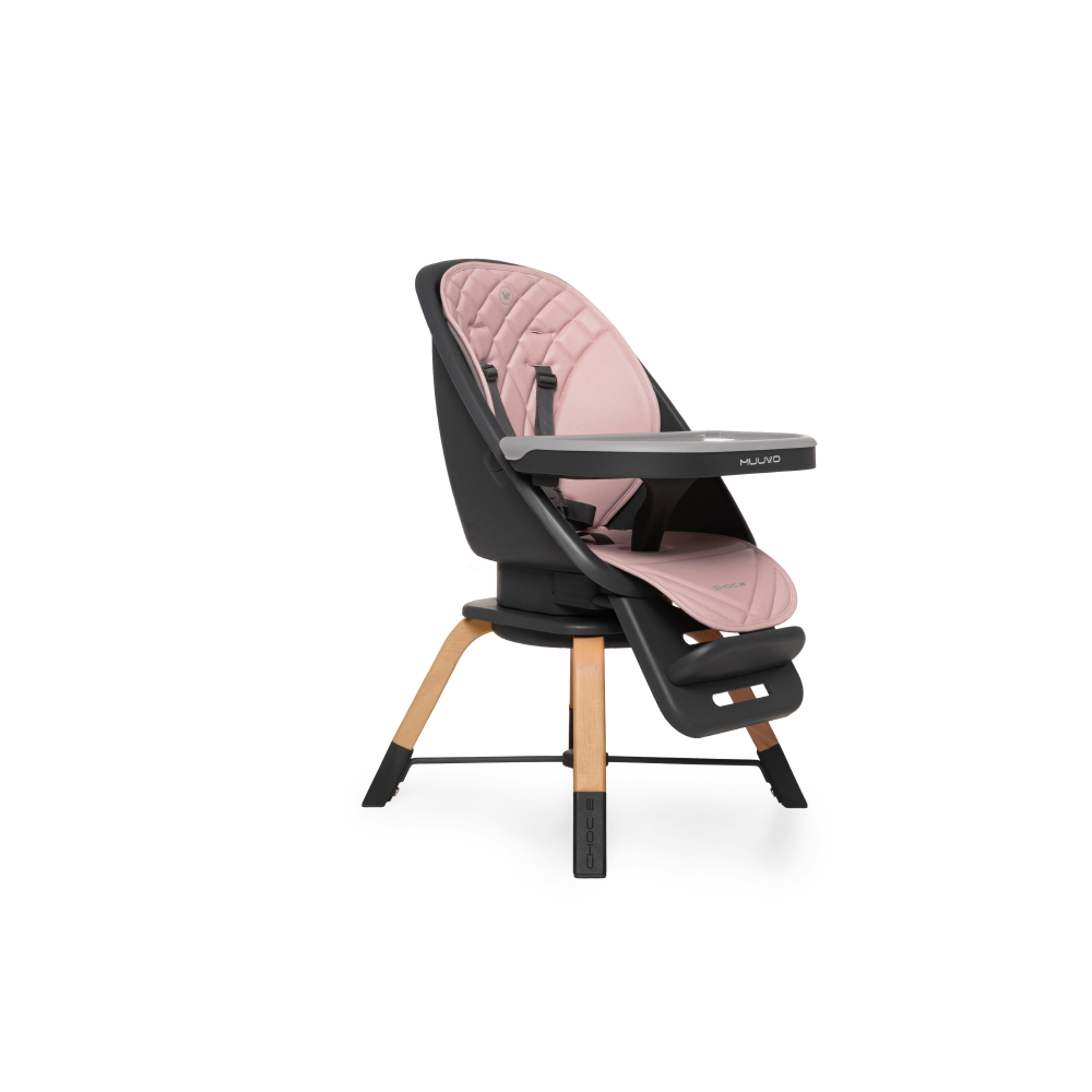 3i1 barnmatstol med 360 graders rotering Choc2 - Powder pink - 3
