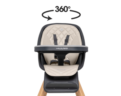 3i1 barnmatstol med 360 graders rotering Choc2 - Powder pink - 7
