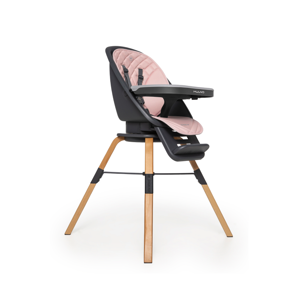 3i1 barnmatstol med 360 graders rotering Choc2 - Powder pink - 2