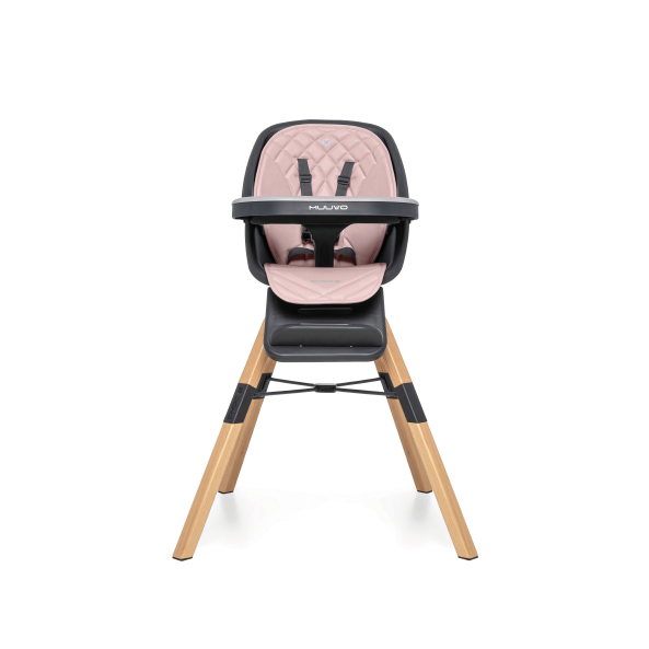 3i1 barnmatstol med 360 graders rotering Choc2 - Powder pink