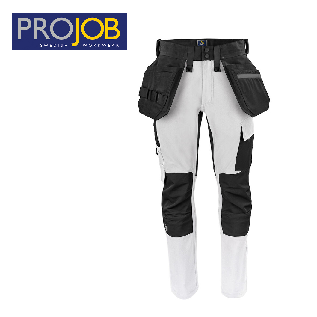 Hantverksbyxa Stretch ProJob Vit