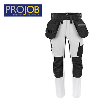 Hantverksbyxa Stretch ProJob Vit