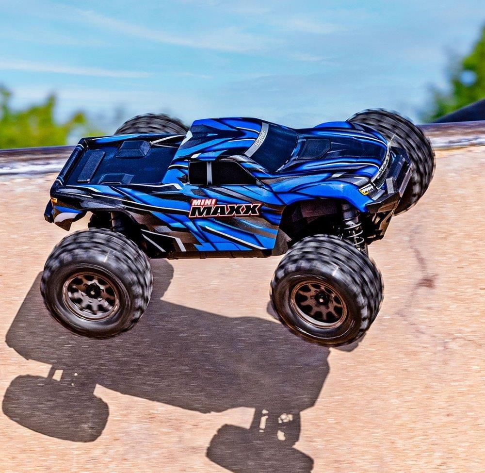 Traxxas Mini MAXX RTR TQ BL-2s Blå - USB-C Laddare / 2s LiPo - 9