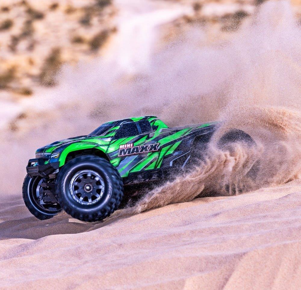 Traxxas Mini MAXX RTR TQ BL-2s Grön - USB-C Laddare / 2s LiPo - 10