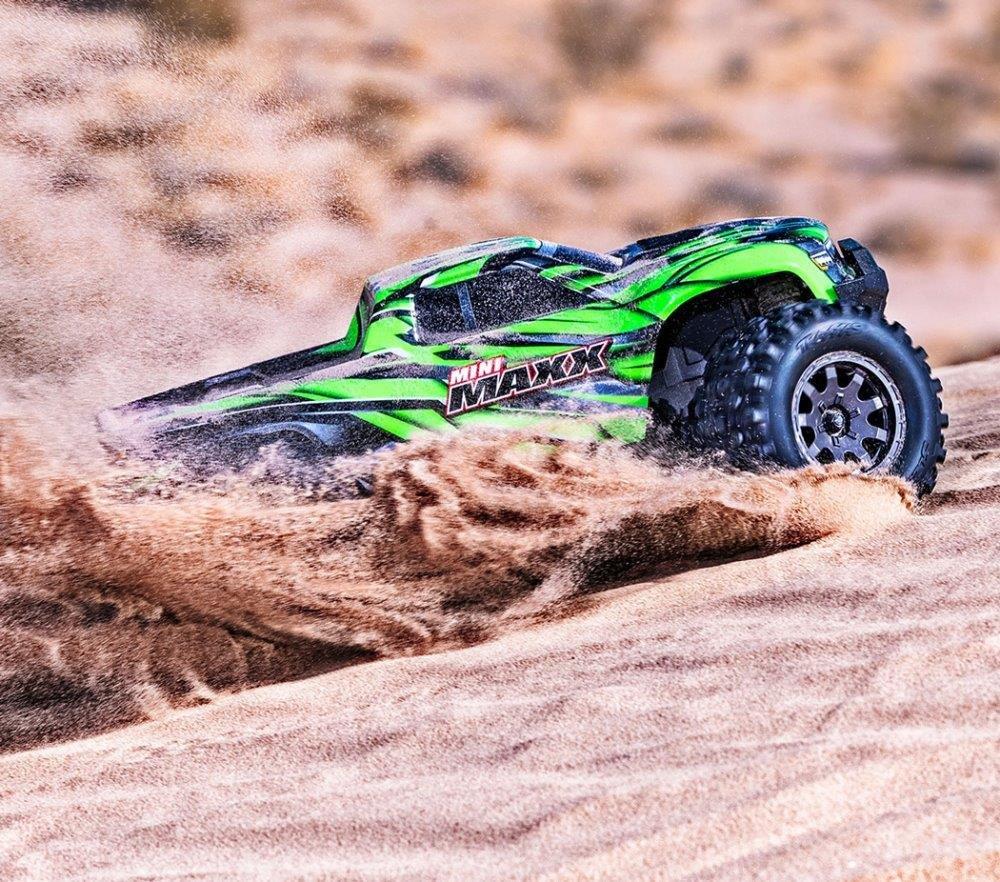 Traxxas Mini MAXX RTR TQ BL-2s Grön - USB-C Laddare / 2s LiPo - 8