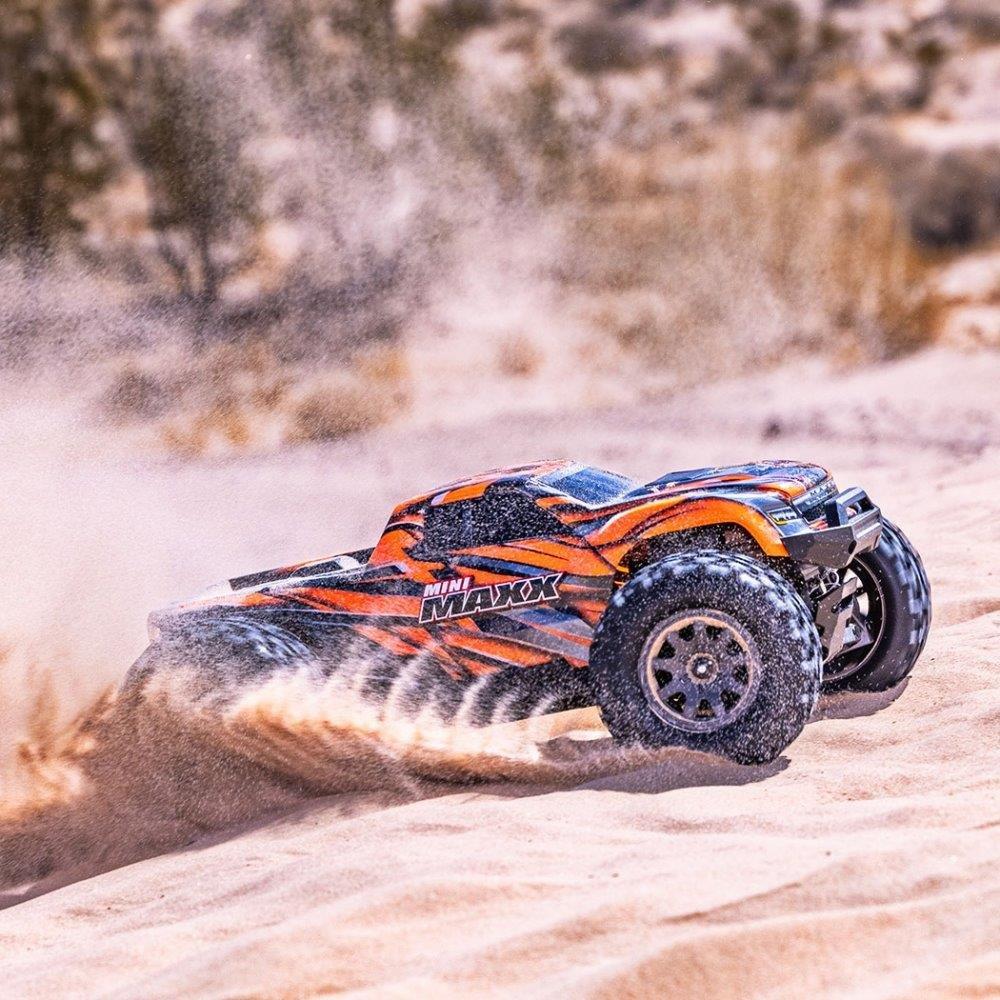 Traxxas Mini MAXX RTR TQ BL-2s Orange - USB-C Laddare / 2s LiPo - 5