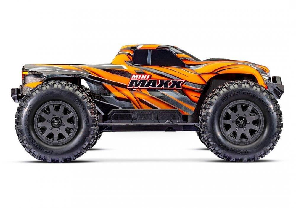 Traxxas Mini MAXX RTR TQ BL-2s Orange - USB-C Laddare / 2s LiPo - 3