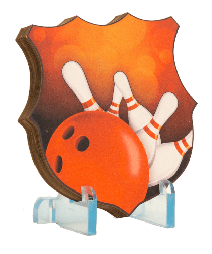 Träplakett Shield- Bowling