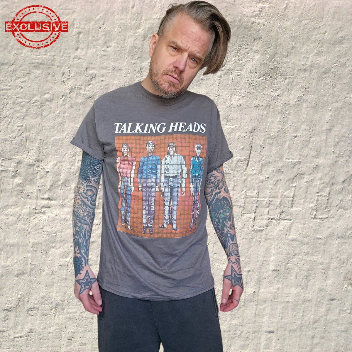 TALKING HEADS - T-SHIRT, PIXEL PORTRAIT