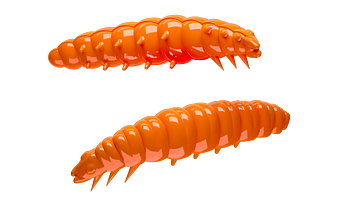 en flytande jigg från libralures. larva från libra är extremt effektiv till fisket efter regnbåge, röding och öring. orange