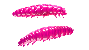 en flytande jigg från libralures. larva från libra är extremt effektiv till fisket efter regnbåge, röding och öring. hot pink