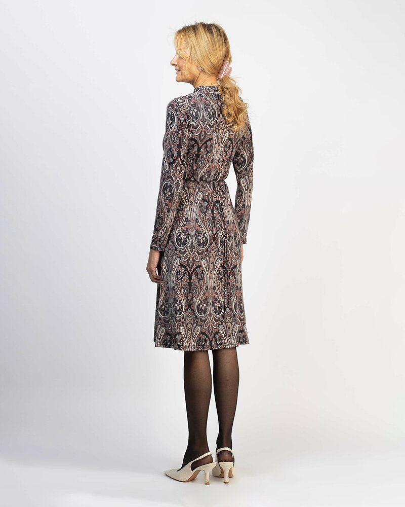 Klänning Pauline rosa/grå paisley